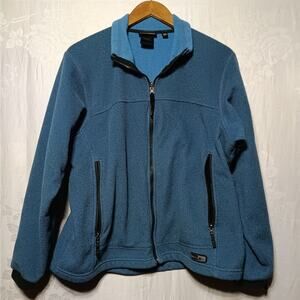 REI Fleece Womens XL Blue Full Zip In Liner Jacket Sweatshirt
